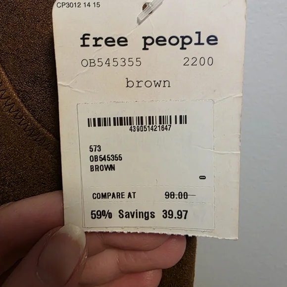 Free People Brown Faux Leather Pants - Picture 2 of 4